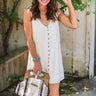 Friends In Fiji Button Down Tunic Tank In Stone Image - 1