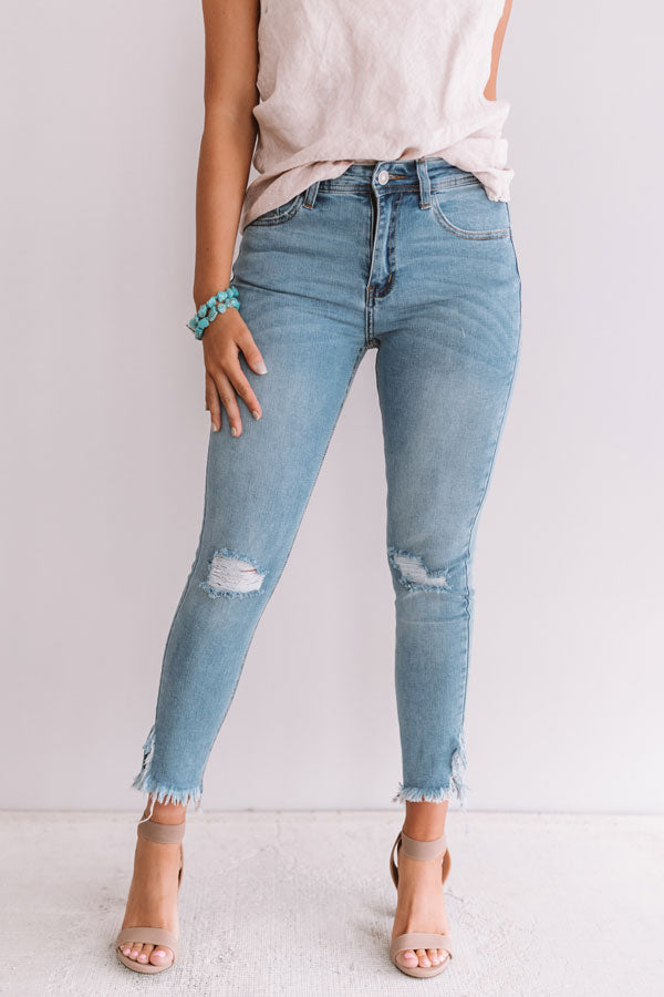The Amalie High Waist Distressed Skinny