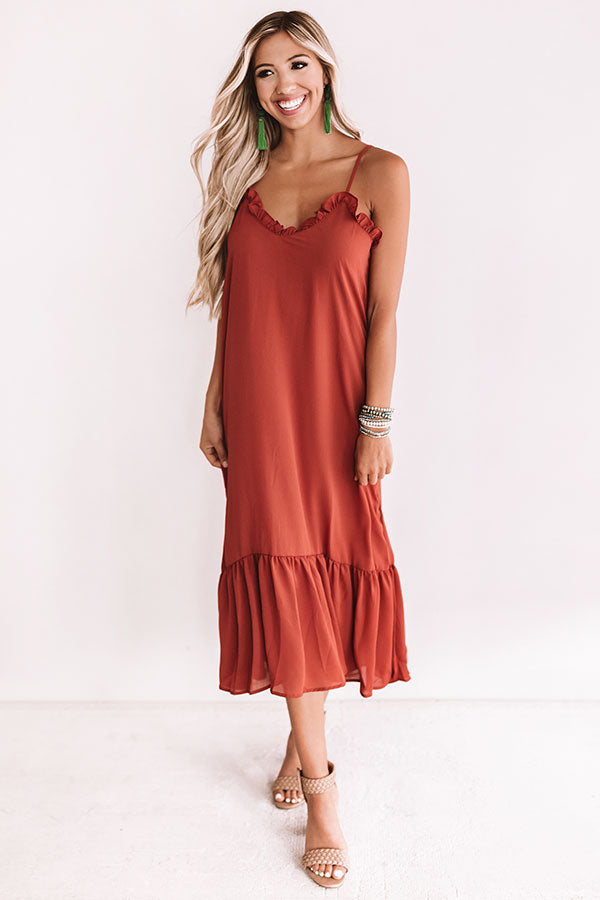 Your'e My Sweetheart Midi In Scarlet Image - 1