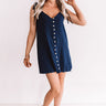 Friends In Fiji Button Down Tunic Tank In Navy Image - 1