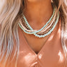 Sun, Sea, And Sand Layered Necklace In Aqua Image - 1