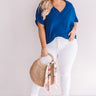 Vistas And Vino Shift Top in Royal Blue Curves Image - 1