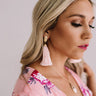 Cabana Fever Tassel Earrings In Light Pink Image - 1