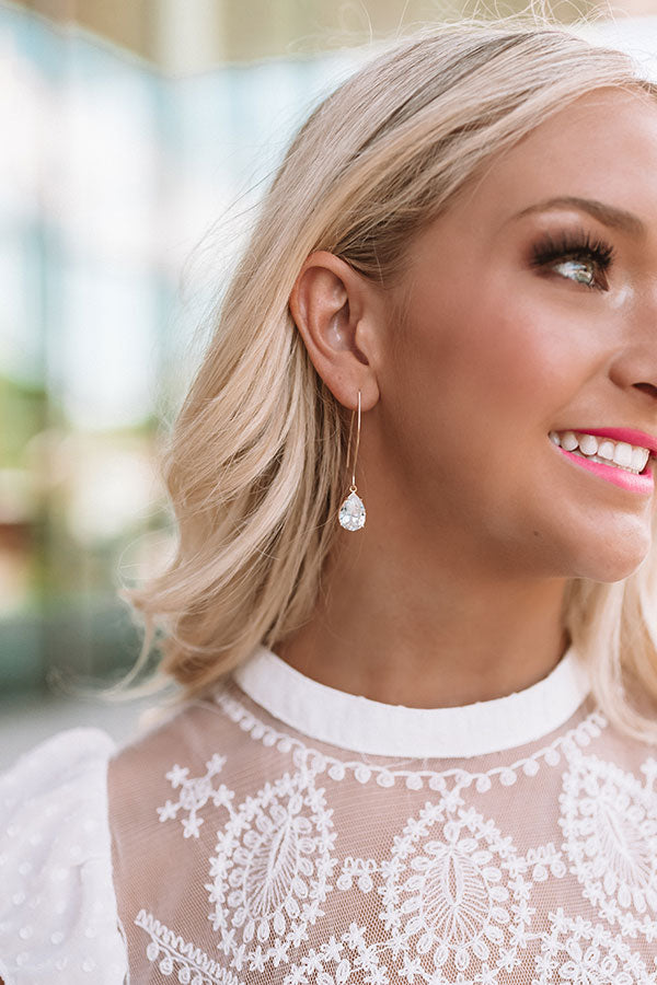 Sparkling Wine Divine Earrings In Clear