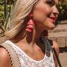 Tranquil Paradise Tassel Earrings In Coral Image - 1