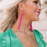 Forever Malibu Beaded Earrings In Hot Pink Image - 1