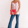 Walk The Line Stripe Shift Tank in Pink Image - 1