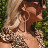 Red Carpet Runway Hoop Earrings In Gold Image - 1