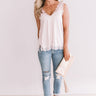 Pop The Pinot Lace Tank In Light Pink Image - 1