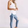 Sunshine City Shift Tank In White Image - 1