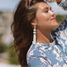 Prettier In Paradise Beaded Earrings In Ivory Image - 1