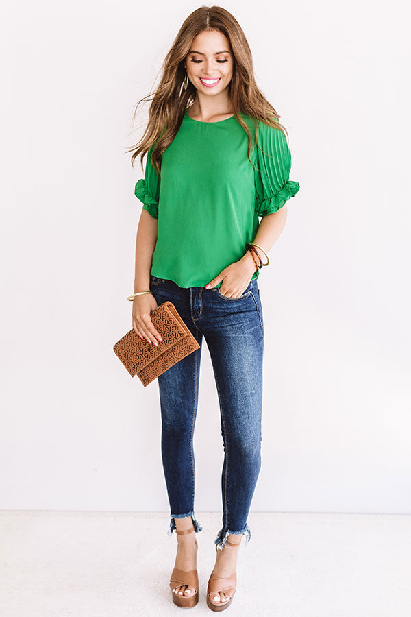 Extraordinary Beauty Shift Top In Green Image - 1
