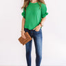Extraordinary Beauty Shift Top In Green Image - 1