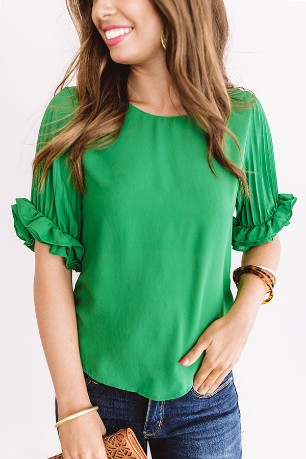 Extraordinary Beauty Shift Top In Green Image - 2