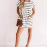 Stripes And Sails Shift Dress In Grey Image - 1