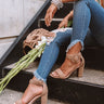 The Jess Faux Leather Heel in Warm Taupe Image - 1