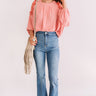 Sips And Sweets Shift Top In Coral Image - 1