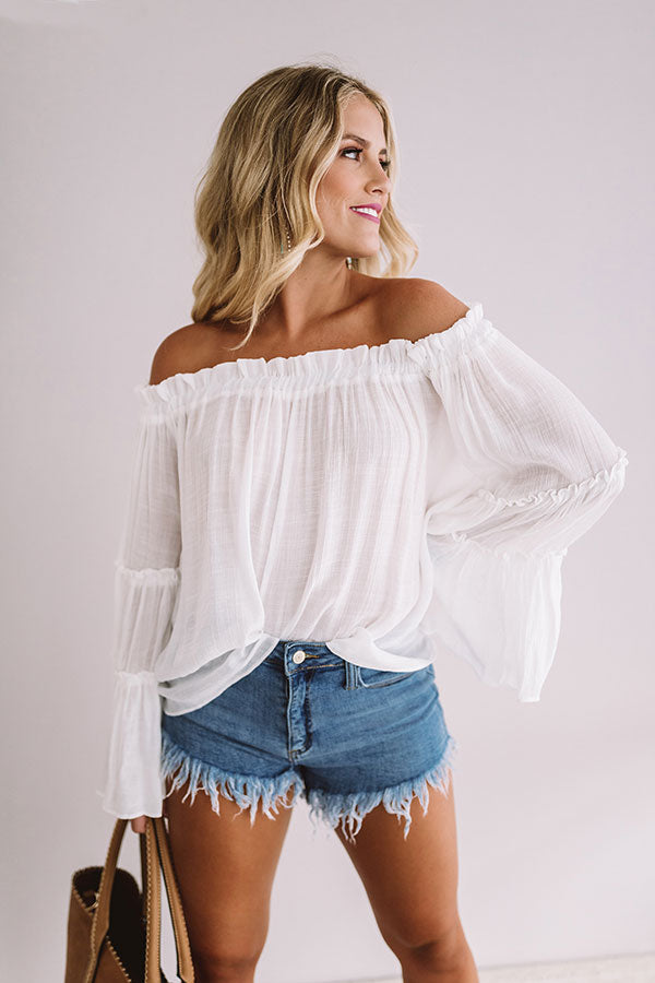 Headed For Hollywood Shift Top In White Image - 2