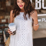 Sunflower Gazing Crochet Tank in White Image - 1