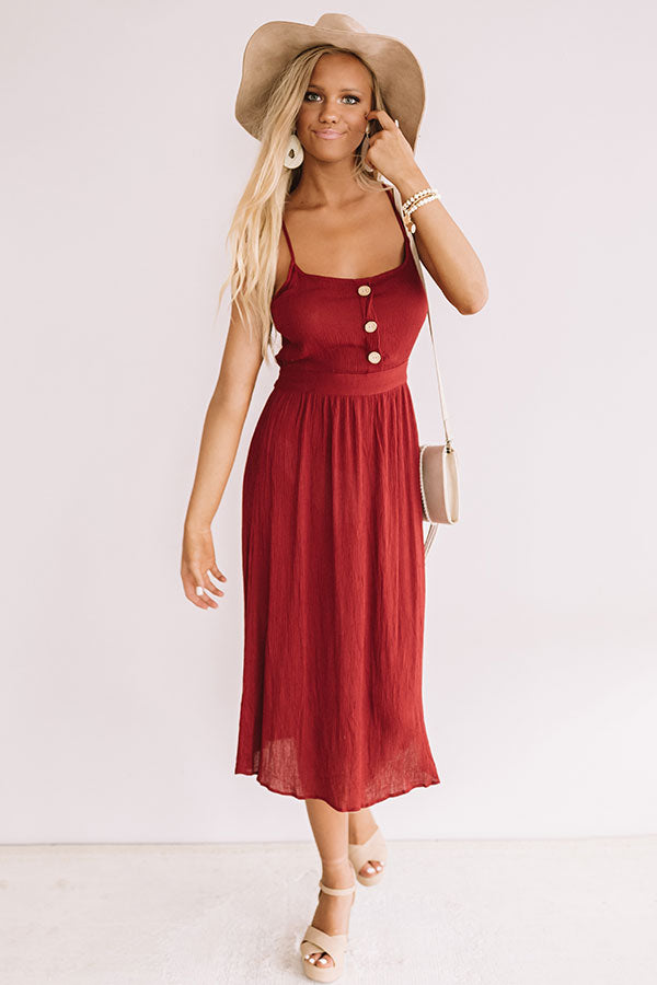 Dawn Till Dusk Midi In Crimson Image - 1