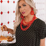 Jetset To Spain Beaded Necklace In Red Image - 1