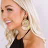 Officially Obsessed Earrings In Gold Image - 1
