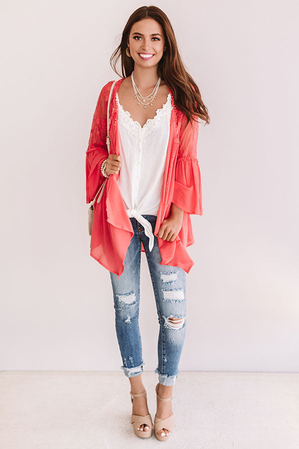 Poolside Situation Lace Overlay In Raspberry