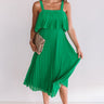 Ooh La Lolly Pleated Midi In Emerald Image - 1