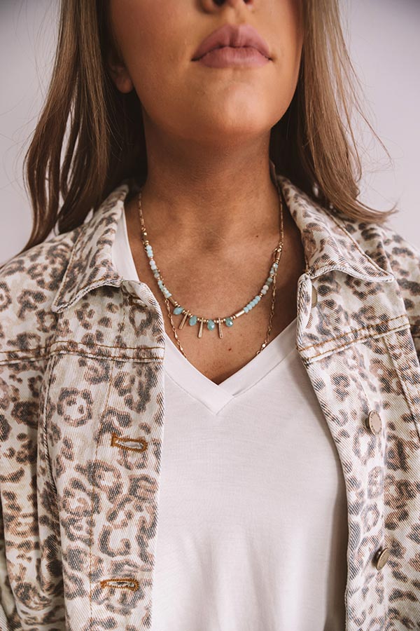 So Graceful Beaded Necklace in Sea Glass