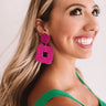 Spotted In Sonoma Beaded Earrings In Fuchsia Image - 1