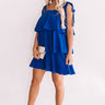 Tier Comes The Sun Shift Dress In Royal Blue Image - 1