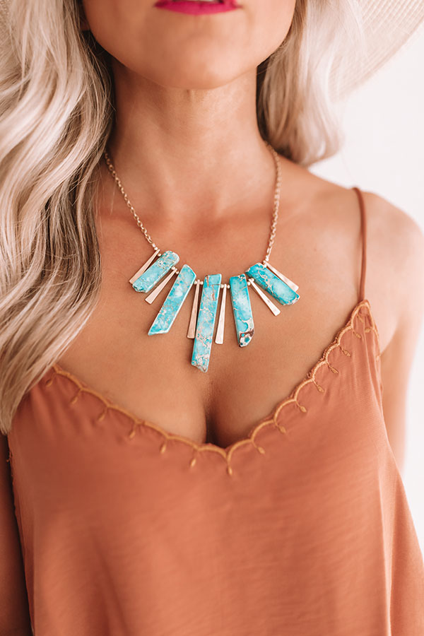 Soho Starlight Marble Necklace in Turquoise