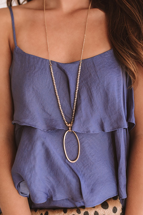 Beyond Lovely Beaded Necklace in Dusty Purple