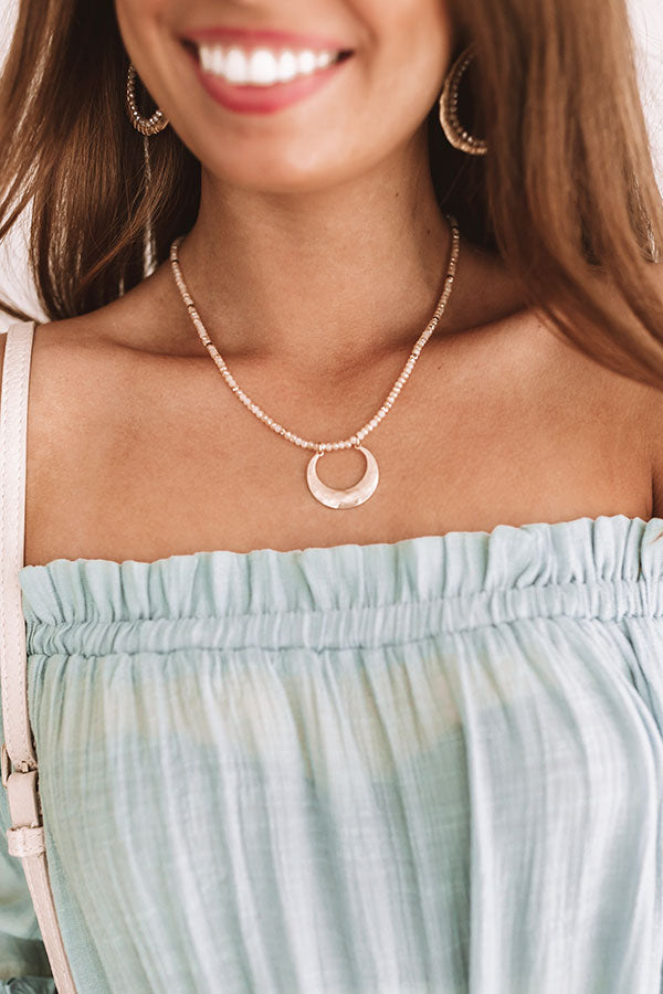 Inner Glow Beaded Necklace in Champagne