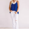Staycation Smiles Shift Tank In Royal Blue Image - 1