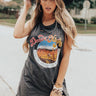 Desert Nights Distressed Boyfriend Tank In Black Image - 1