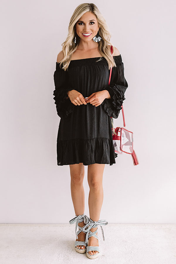 Sweet Sippin' Shift Dress In Black Image - 2