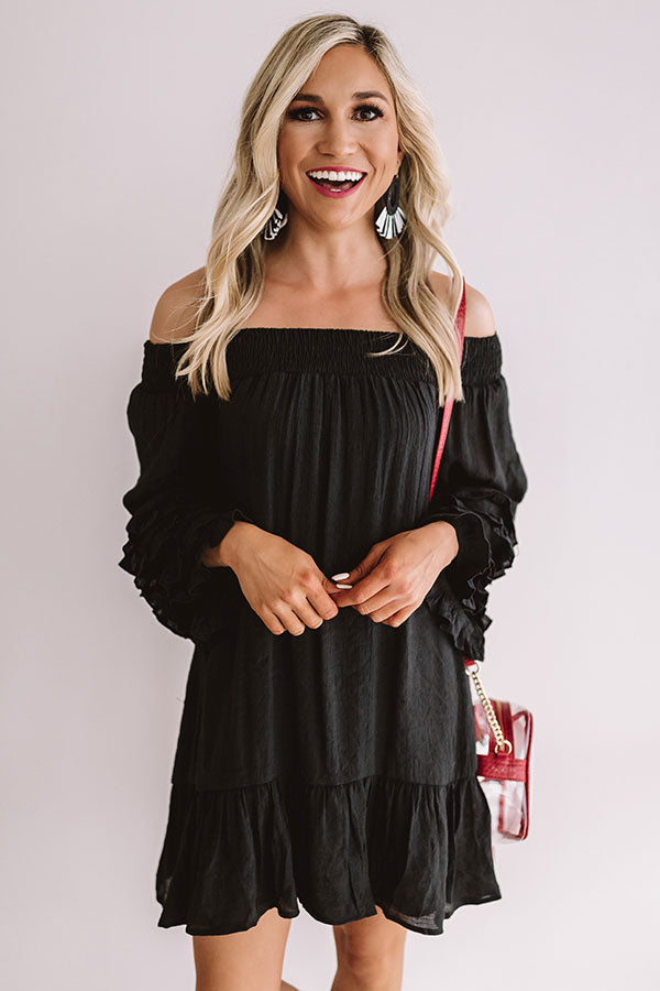 Sweet Sippin' Shift Dress In Black Image - 3