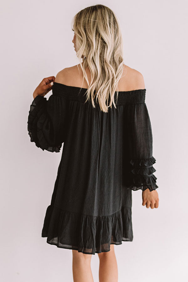 Sweet Sippin' Shift Dress In Black Image - 4