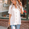 Better In Boston Button Up Top In Cream Image - 1
