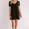 Down, Set, Chic T-Shirt Dress In Black Image - 1
