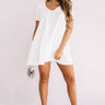 Down, Set, Chic T-Shirt Dress In White Image - 1
