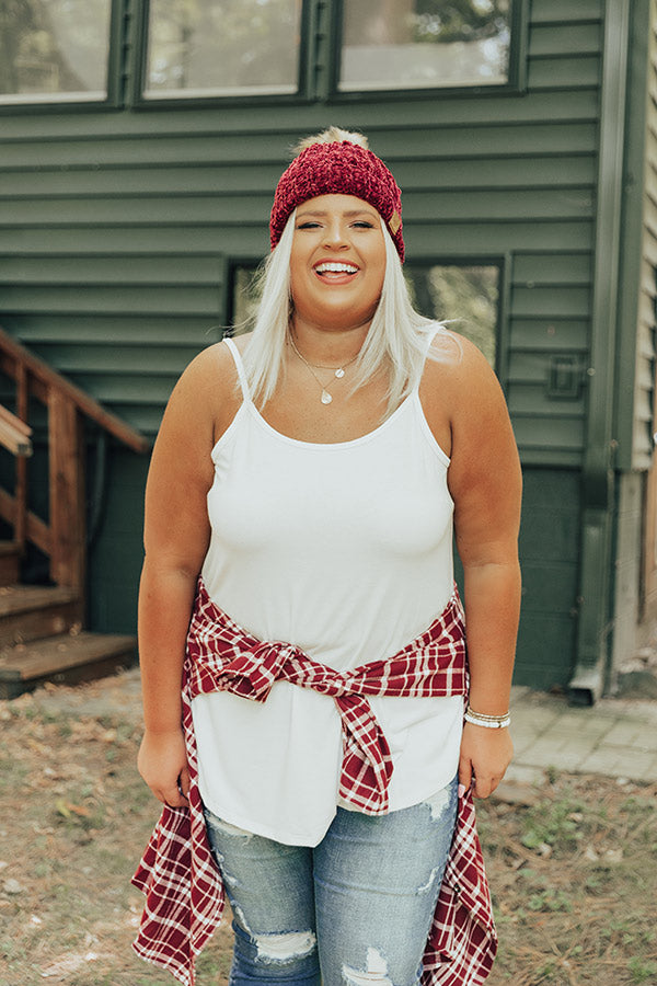 Kisses On The Coast Shift Tank In Ivory  Curves