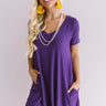 Down, Set, Chic T-Shirt Dress In Purple Image - 1