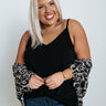 Kisses On The Coast Shift Tank In Black Curves Image - 1