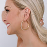 Set For Success Hoop Earrings In Gold Image - 1