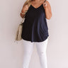 Kisses On The Coast Shift Tank In Navy Curves Image - 1