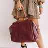 Road Trip Together Faux Leather Tote In Wine Image - 1