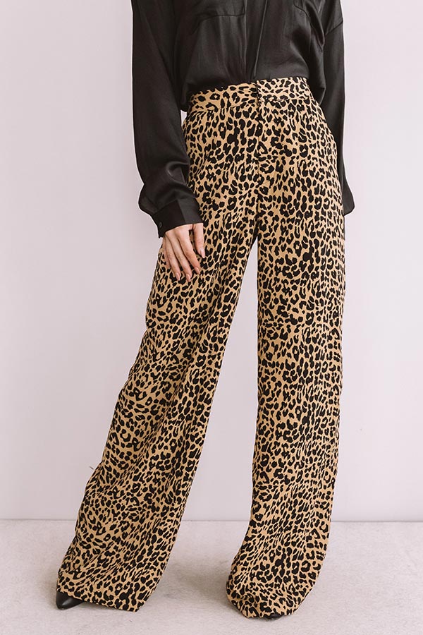 The Vivian High Waist Leopard Trousers