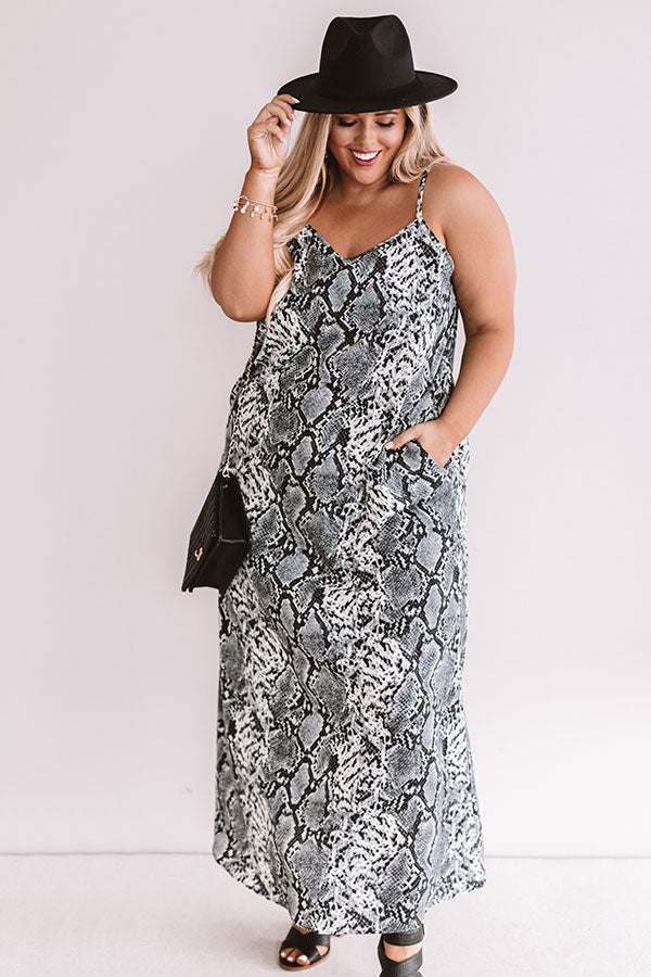 Feeling Free Snake Print Maxi Curves Image - 2